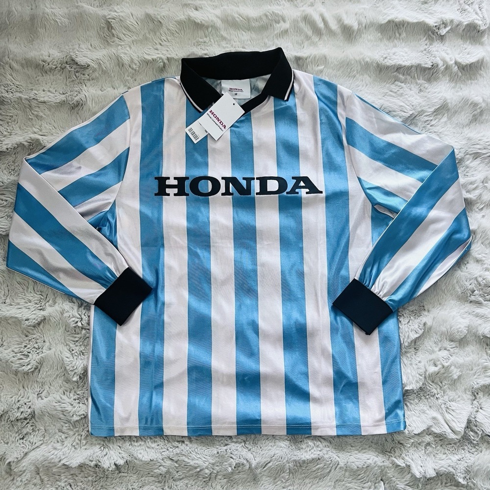 Honda Long Sleeve Striped Soccer Jersey Polo Tree Brandβ New w/ Tags Size M - Picture 5 of 13